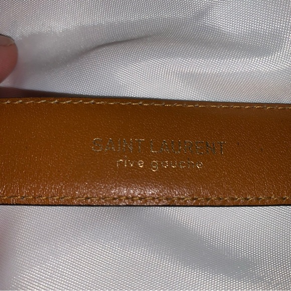 SAINT LAURENT PARIS YSL brown suede BELT 38" - Picture 8 of 11